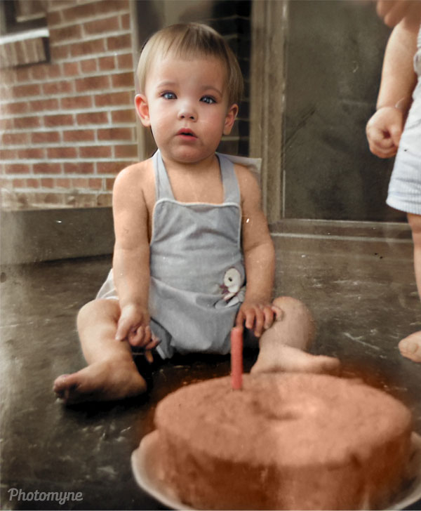 Julie's first birthday. The day she decided she should be a chef