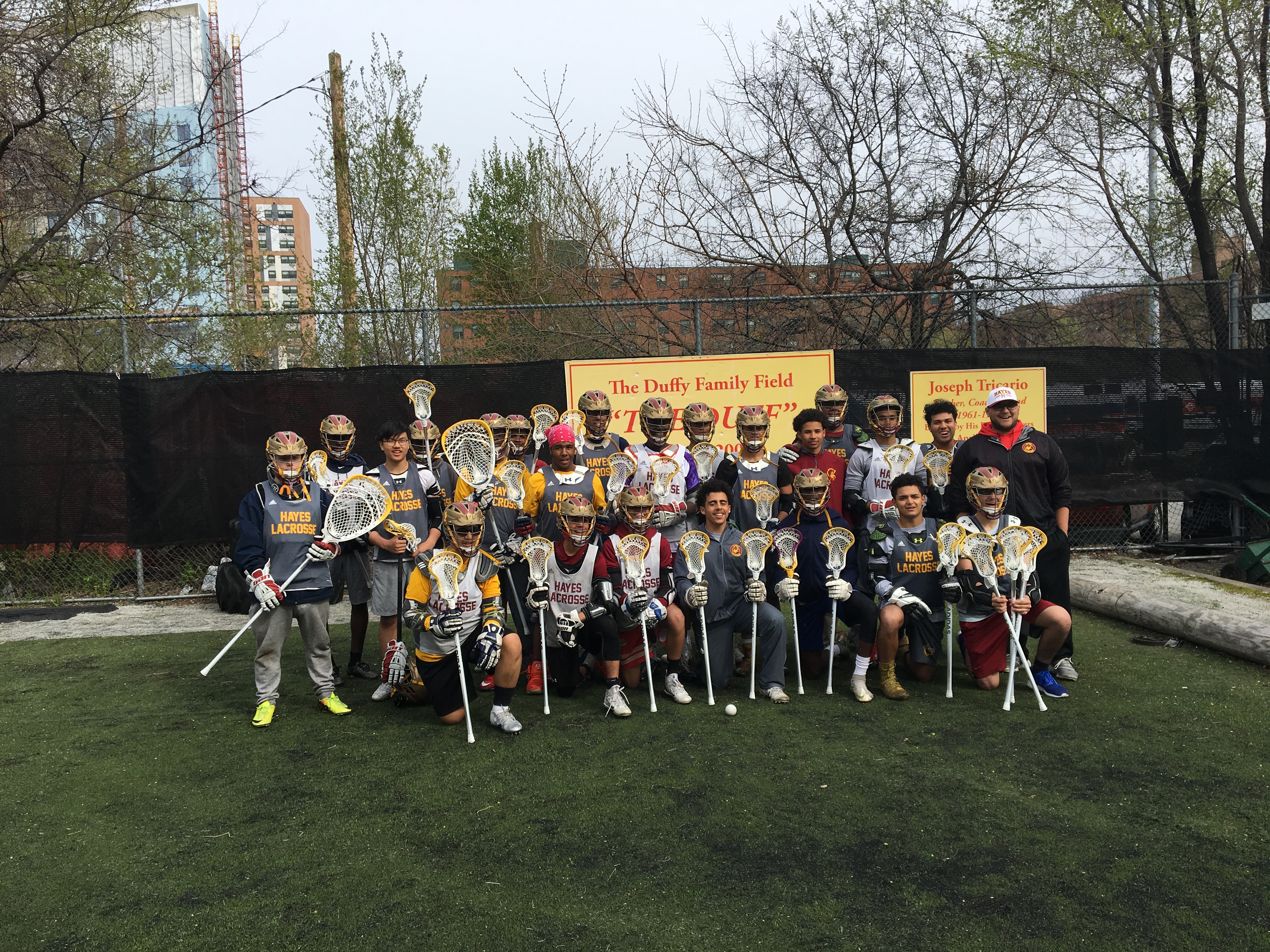 Gearing Up Cardinal Hayes Lacrosse gear donation from SidelineSwap