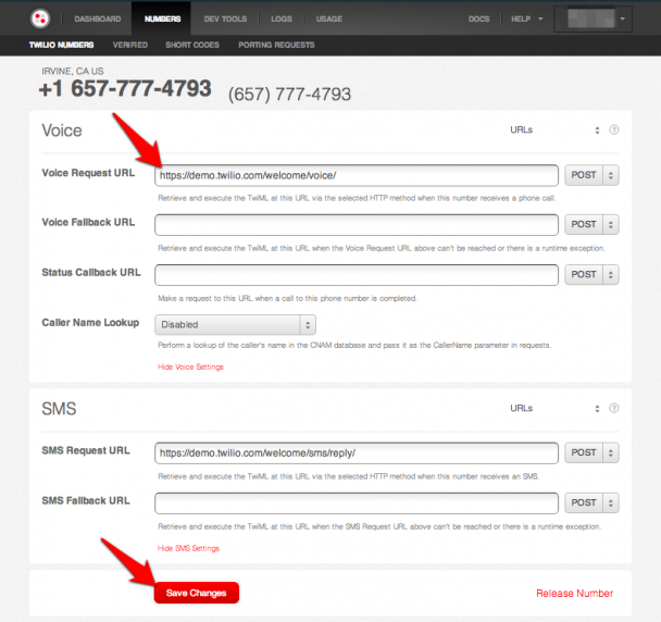 How do I assign my Twilio number to my Voice application? Twilio Support