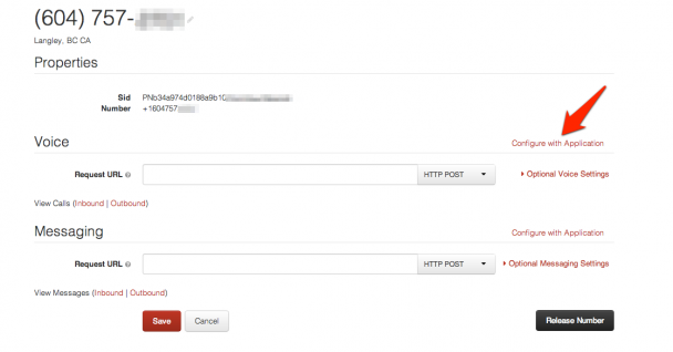 Configure with Application screenshot