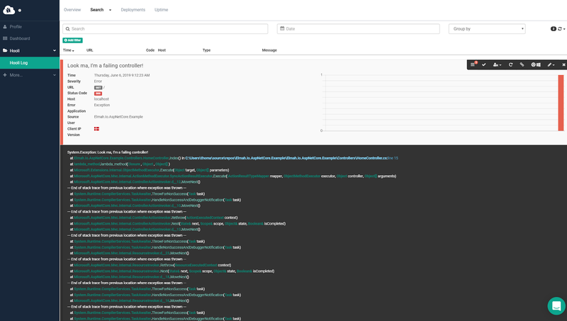 elmah.io error log configuration