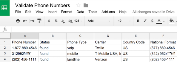Look Up A Number >> How To Validate And Look Up Phone Numbers In Google Spreadsheets Look Up A Number >> How To Validate And Look Up Phone Numbers In Google Spreadsheets