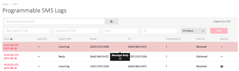 message logs