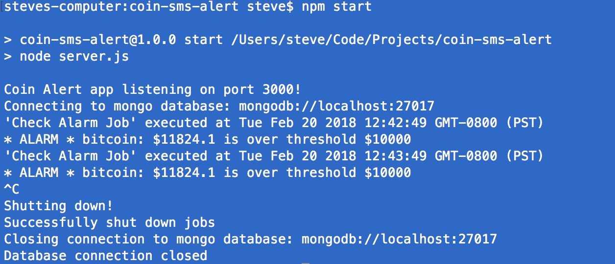 npm module to get cryptocurrency price