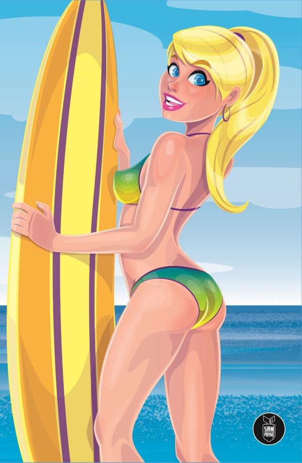 Betty Veronica Friends Forever Summer Surf Party 1 1st Stacy Banks SDCC SIGNED