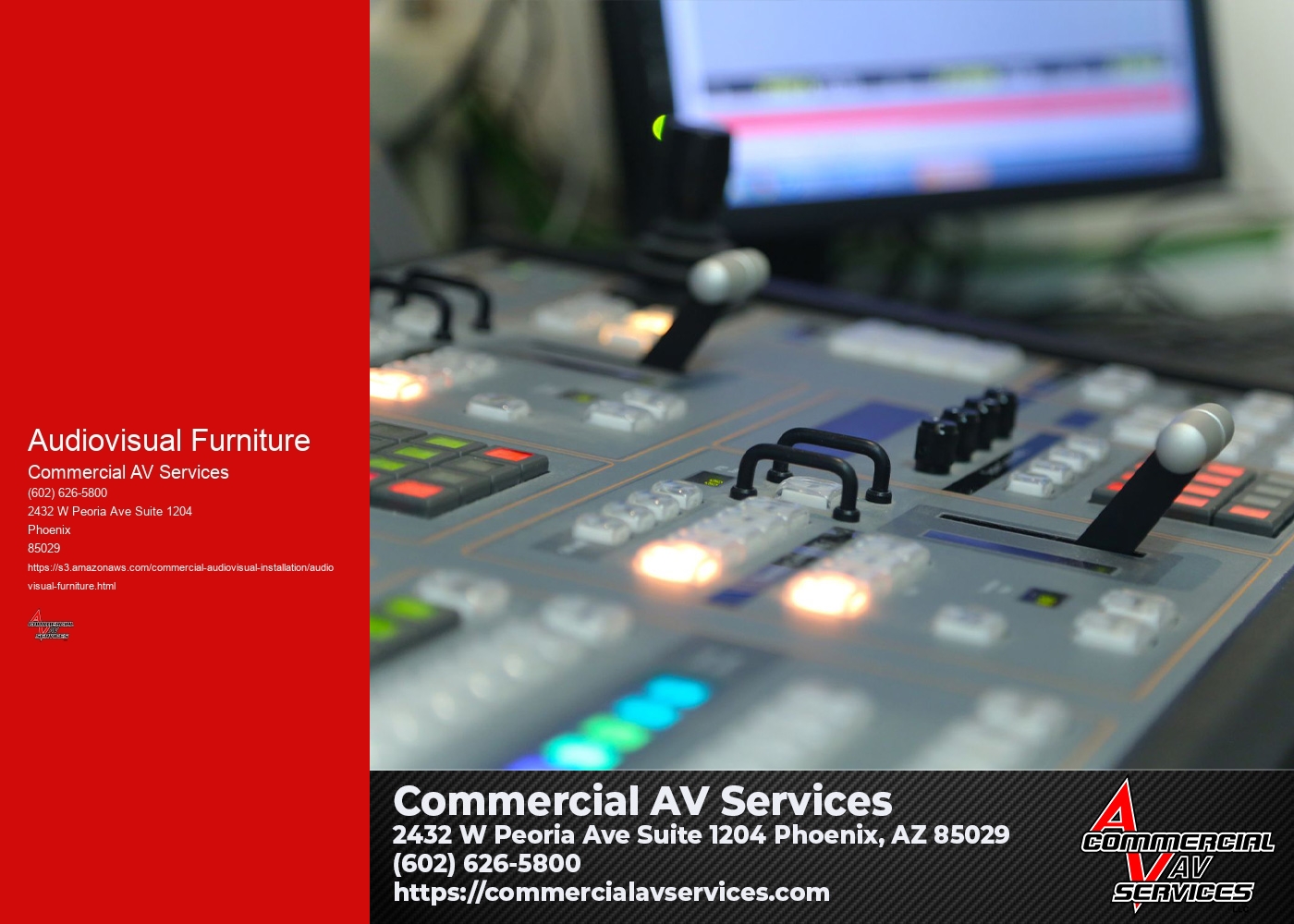 What are the latest trends in audiovisual furniture design for modern office environments?