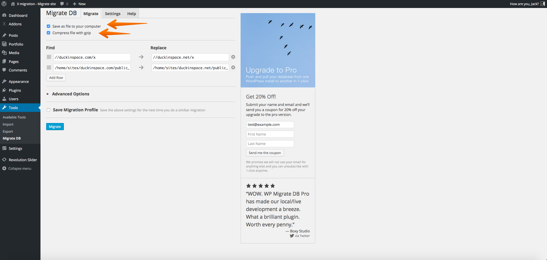 Migrate DB Step 1