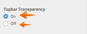 Topbar Transparency