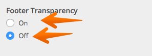 Footer transparency