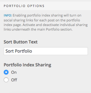 Portfolio Sort Options