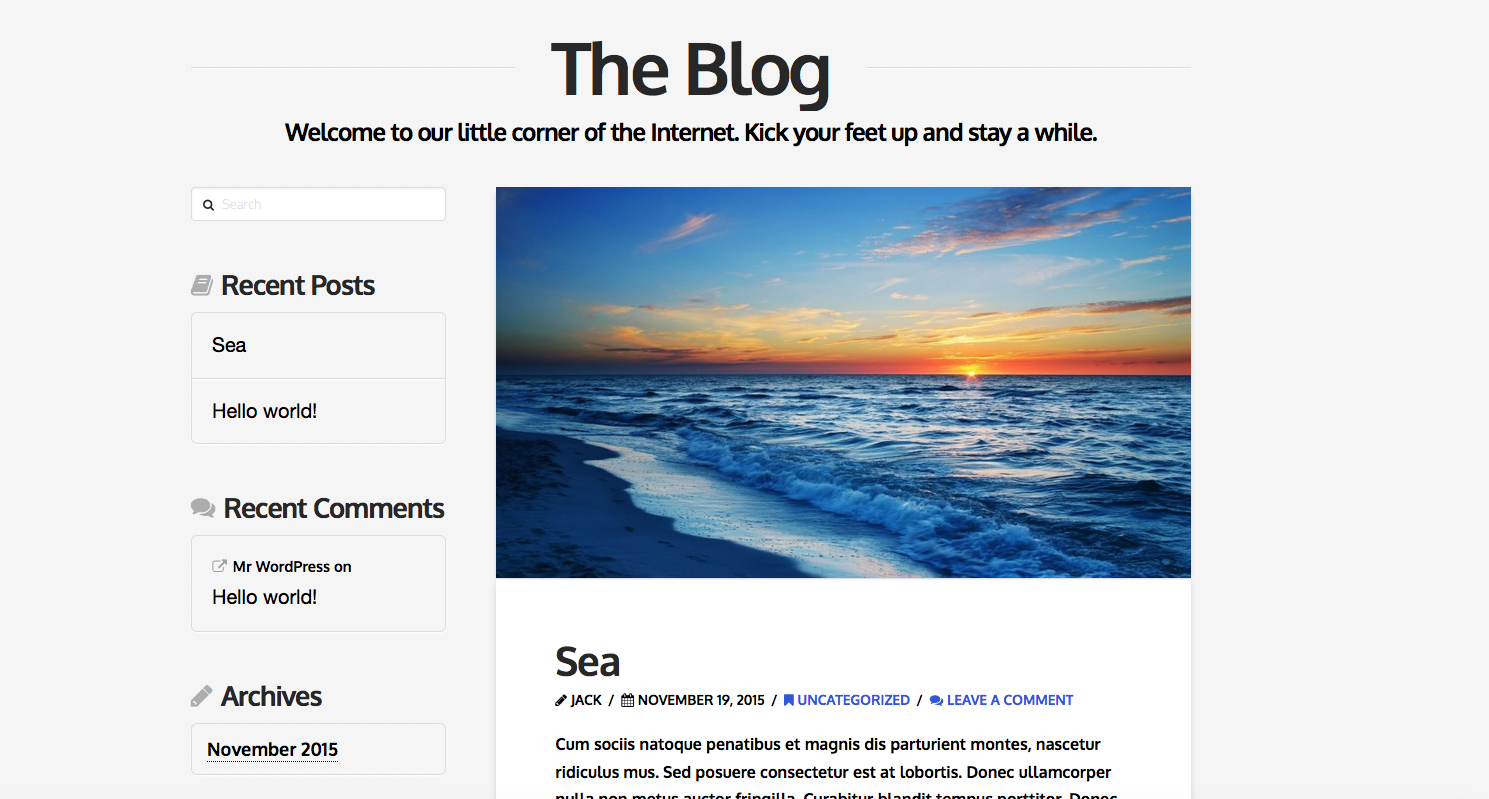 Blog standard