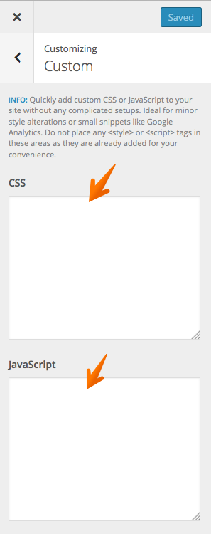 Custom CSS, Custom JS