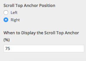 Scroll top anchor options