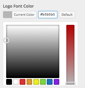 Logo font color selector open