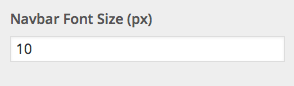 Navbar font size