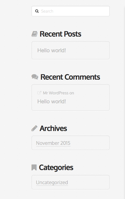Sidebar with icons!