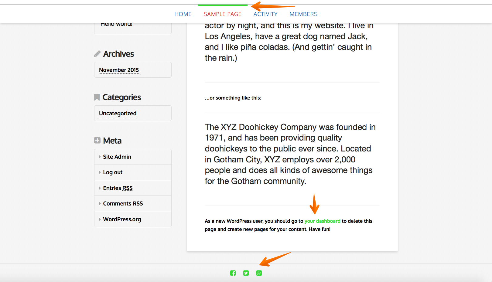 Site links color