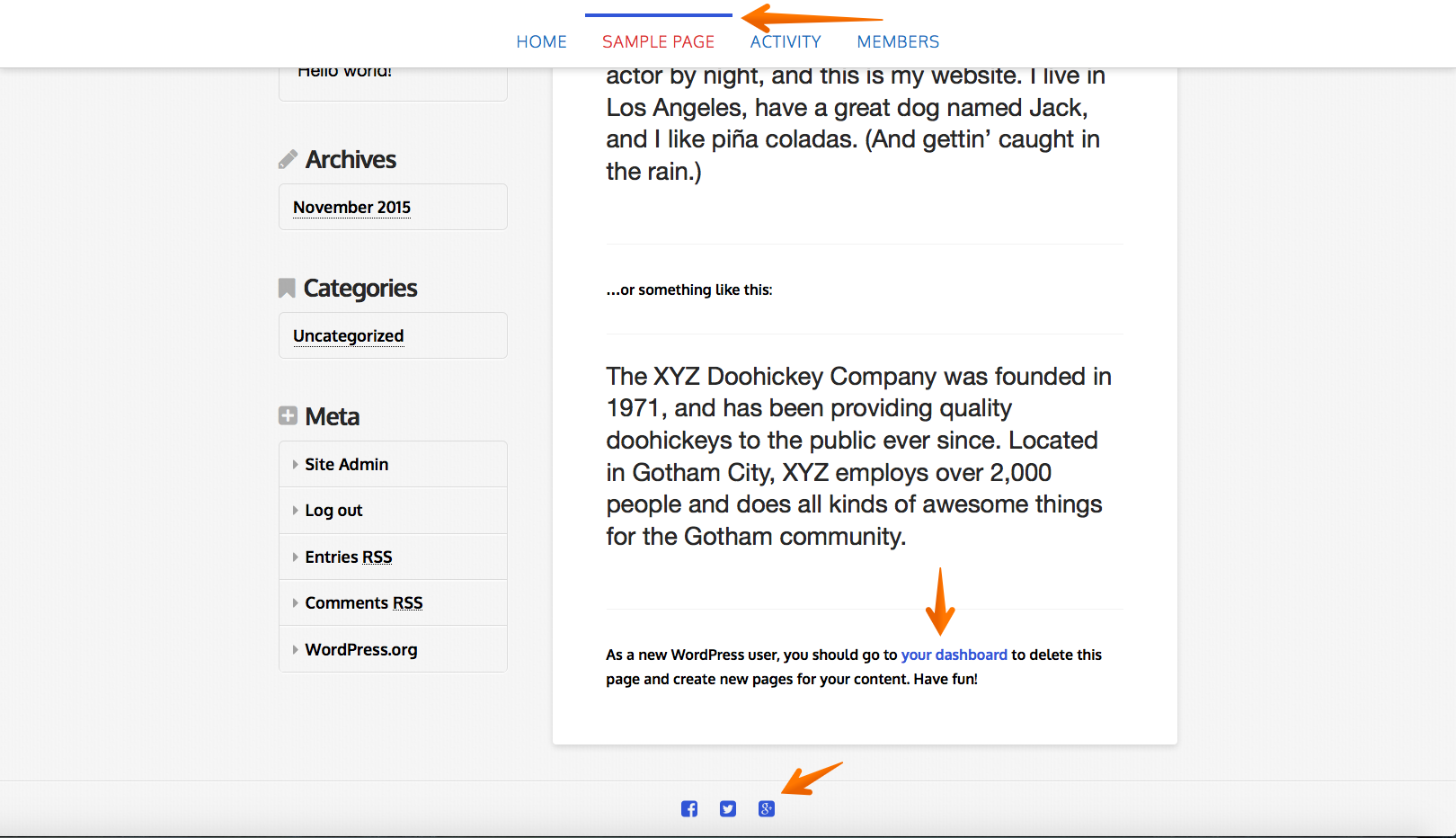 Site links color changed