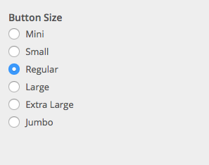 Button size options