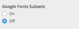 Font subsets