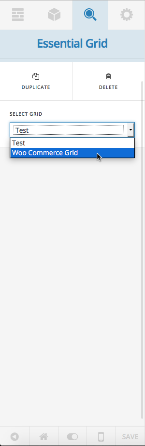 WooCommerce Grid selection