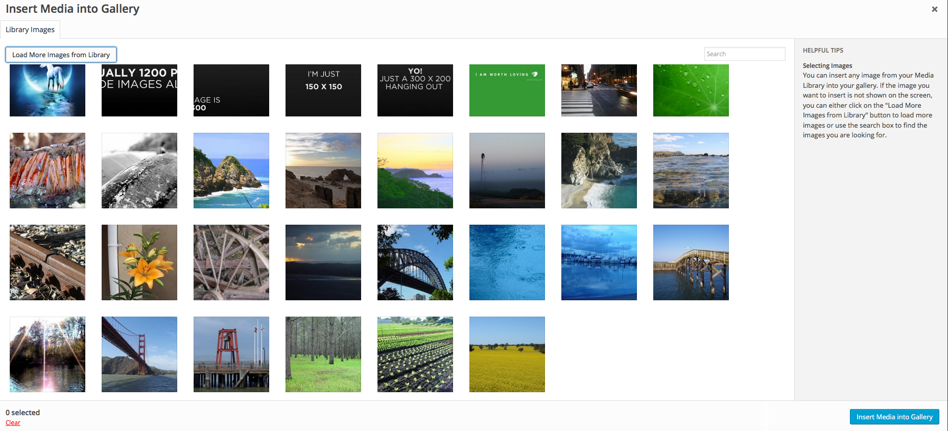 Select Images to use
