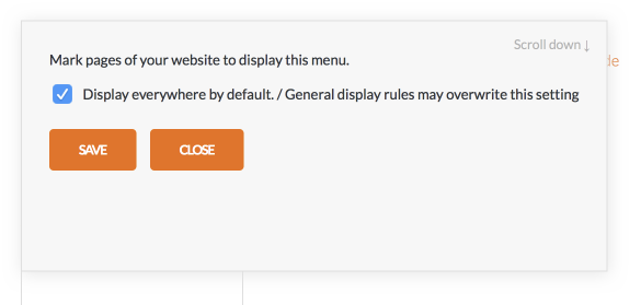 Superfly Menu display rules