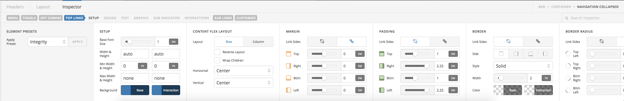 Top Links Controls Rendered