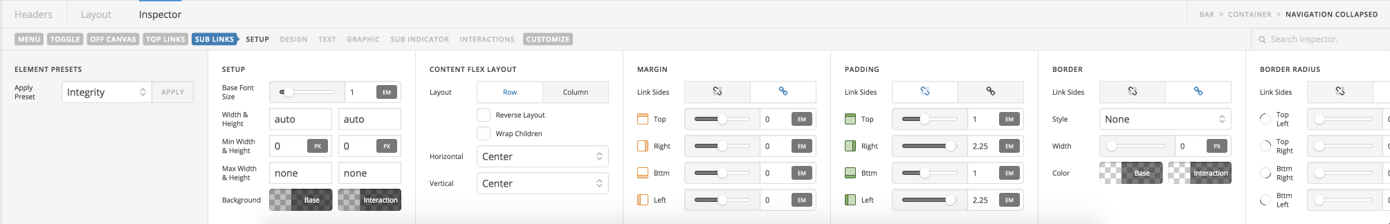 Sub Link Controls