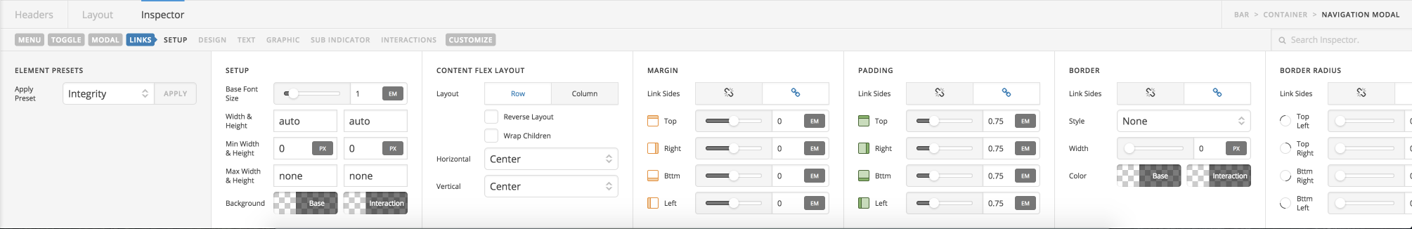 Links Controls