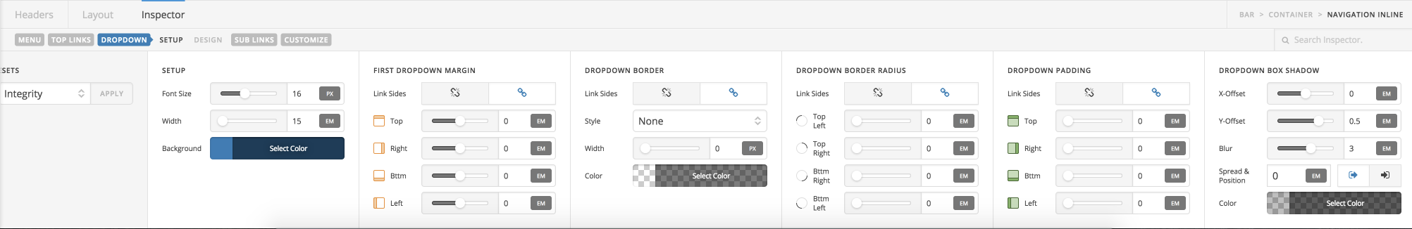 Dropdown Controls