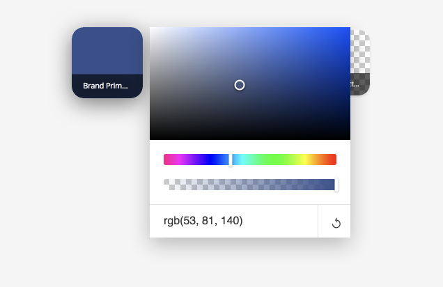 Color Picker open