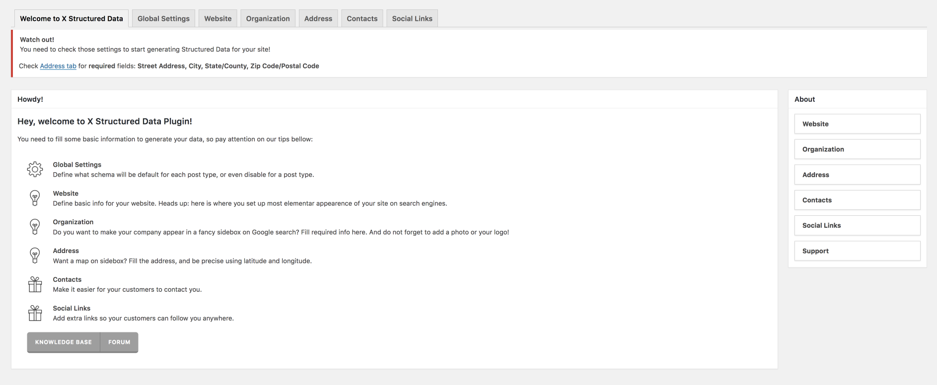 X Structured Data Welcome