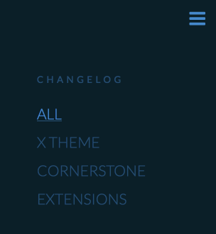 Changelog showing