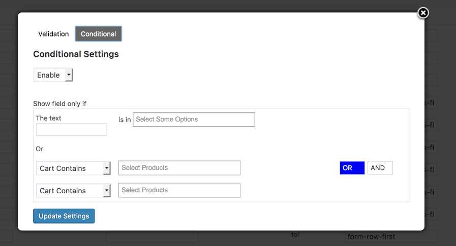 Custom Conditional Values