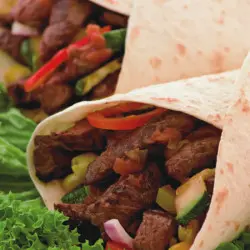 Fajitas rellenas de carne kids