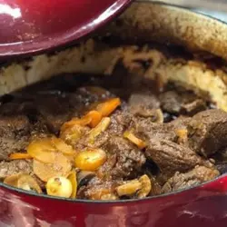 Boeuf bourguignon con choclo a la crema thermomix