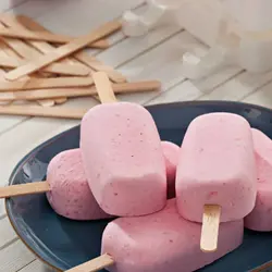 Paletas semifrías de frambuesa thermomix
