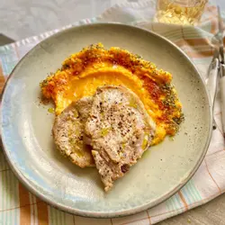Chops mei puree pumpkin