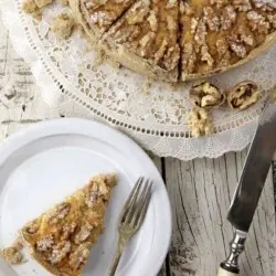 Tarta de nuez y avena