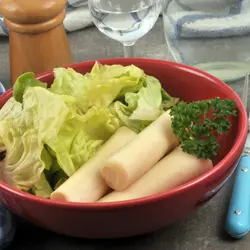 Ensalada de lechuga berros y palmito