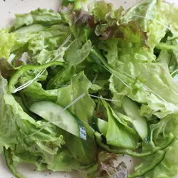 Lettuce, spinaazje en palm herten