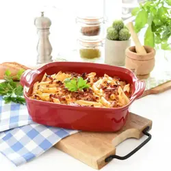 Macarrones con queso y tocino thermomix