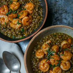 Lentils mei garnalen