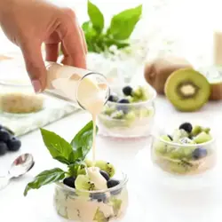 Kiwi gyda iogwrt a fanila "thermomix"