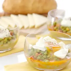 Peas mei poached aaien "thermomix"