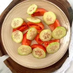 Tomate con pepino