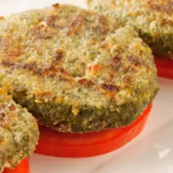 Byrgyrs eog a sbigoglys gyda "thermomix" reis