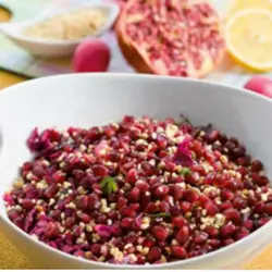 Coleslaw, beets, radis a granada "thermomix"
