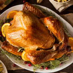 Pavo relleno navideño
